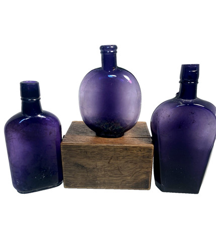 Vintage purple glass whiskey - vintage,
