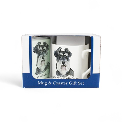 Miniature schnauzer bone china - miniature,