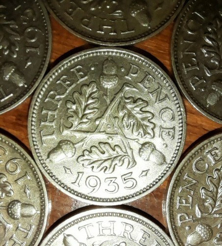 1935 silver threepence - 1935,