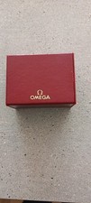 Red Omega Watch Box 1980's. Slide Open Type.Good Condition