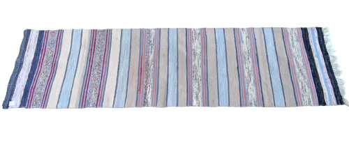 Vintage cotton rag rug - cotton,