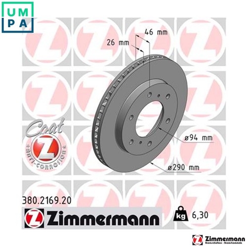Brake disc 380 2169 for - disc,