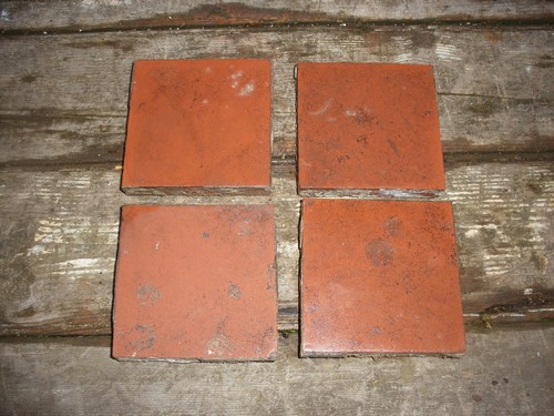 Reclaimed red quarry tiles - 4",