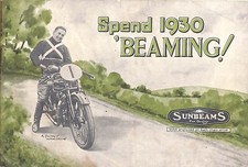 SUNBEAM 350 500 600 TT Road Racing Dirt Track Motorcycles Sidecars 1930 BROCHURE