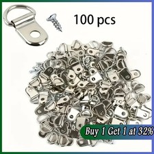 100Pcs Picture Frame D Ring
