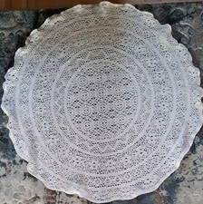 Large White Crochet  Doilly