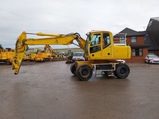 JCB JS175W TAB 360 Wheeled Excavator on solid tyres Waste/Material/Scrap Handler