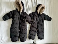 next waterproof snowsuit black size 12-18 months twins