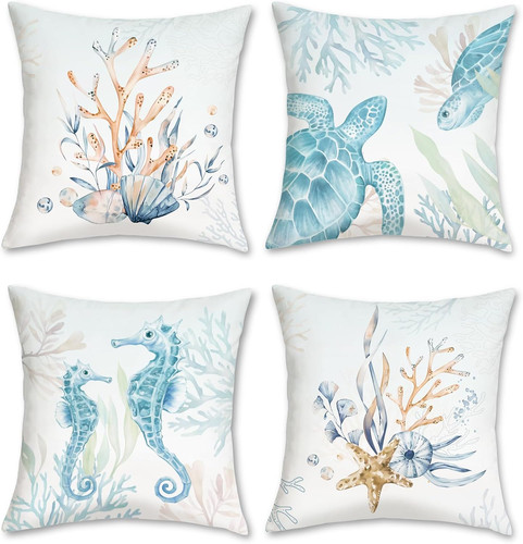 Set coastal blue cushion - set,