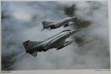 RAF Phantom Jets “PHANTOMS” Print by Flt. Lt. Chris Allan, Framed Aviation Photo