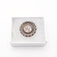 Victorian Silver Button Brooch