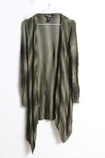 Attitudes By Renee Long Waterfall Light Knit Top - Green - Size Medium M (F80)
