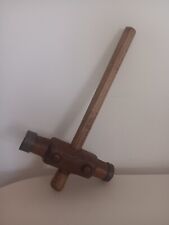 Vintage Antique Shipwrights Hard Wood Caulking Hammer/Mallet Steel Bands