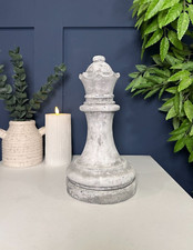 Large Athena Stone Queen Chess Piece Sculpture Ornaments | Chess Board Game Gift