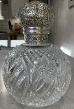 Victorian Sterling Silver & Cut Glass Vanity Jar. Thomas Young. London 1890