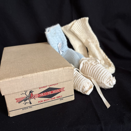 Vintage baby shoes booties - baby,