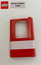 LEGO 7745 Red Door 1 x 4 x 5 Train Right Door -No Pane- White Stripe Pattern -3F