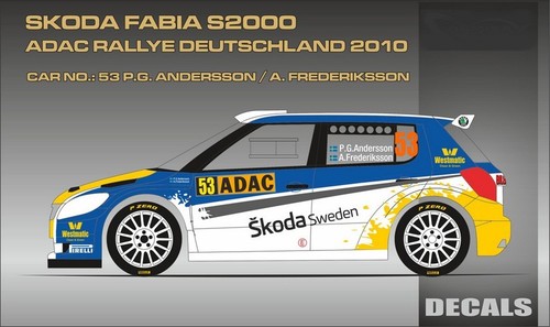 Decals skoda fabia s2000 - skoda,