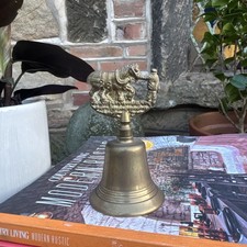 Vintage Brass Table Bell Horse