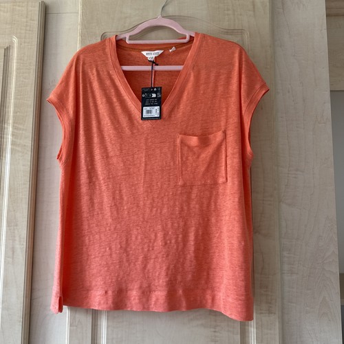 White stuff coral linen - top, 16