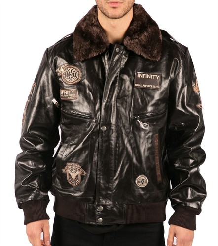 Mens real leather jacket - real,