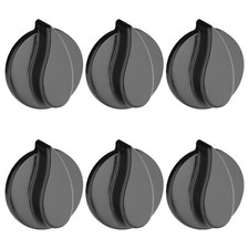 6 x Genuine Belling Cooker Oven Gas Hob Control Knob Dial Buttton Switch - Black