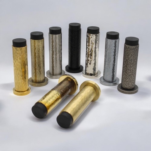Hammered solid brass cylinder - solid,