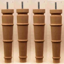 4 ELEGANT TURNED WOODEN LEGS