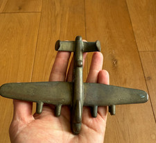 Vintage WWII Period Bronze Model of Avro Lancaster Bomber 18.5cm x 13.5cm