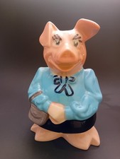 WADE Natwest LADY HILARY Piggy Bank Money Box  Original Stopper  VINTAGE 1980s