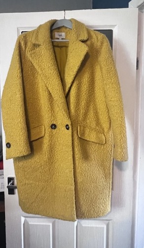 Next mustard boucle coat - boucle,