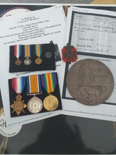 FIRST WORLD WAR  trio and death penny , K.I.A  La Targette 3/6/1916