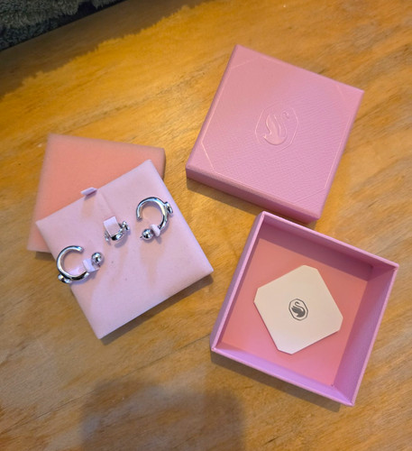 Swarovski silver earrings - earrings, with