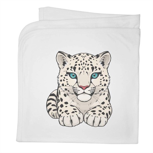Snow leopard baby blanket - 'snow,