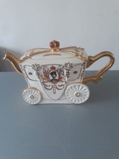 Vintage Queen Elizabeth II Coronation Coach Teapot 1953 rare