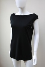 Max Mara Black Rayon Boat Neck