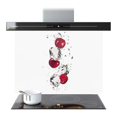 Kitchen glass splashback - kitchen,