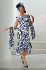 Veromia dress style VO0237 Navy/Ivory