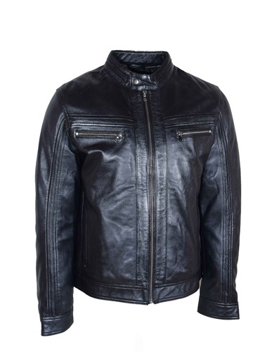 Mens real leather - mens, jacket