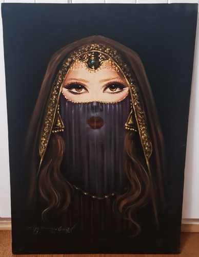 Eastern woman velvet painting - woman,