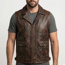 Men real leather - real, motorcycle