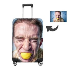 Upload Your Photo Custom Luggage Cover Personalised Suitcase Wrap Unique Gift