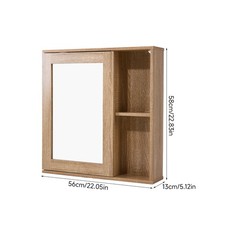 Wooden Bathroom Mirror Cabinet