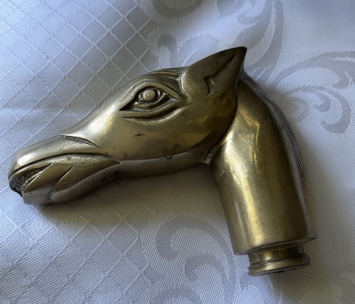 Vintage brass horse head - horse,