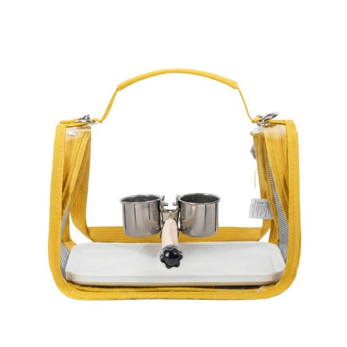 Bird carrier bag with perch - bag,