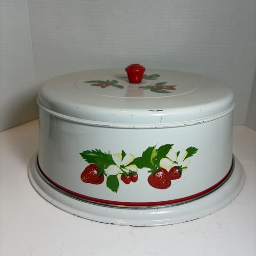 Vtg metal tin - tin, cake