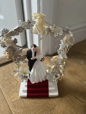 Vintage 40s 50s Bride and Groom Wedding Cake Topper