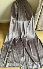 STUNNING LUXURIOUS KYLIE MINOGUE VELVET TEXTURED GREY SLATE CURTAINS