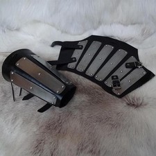 Leather & Steel Bracers Viking
