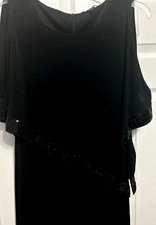  Fashion  Black Sequin Dress-